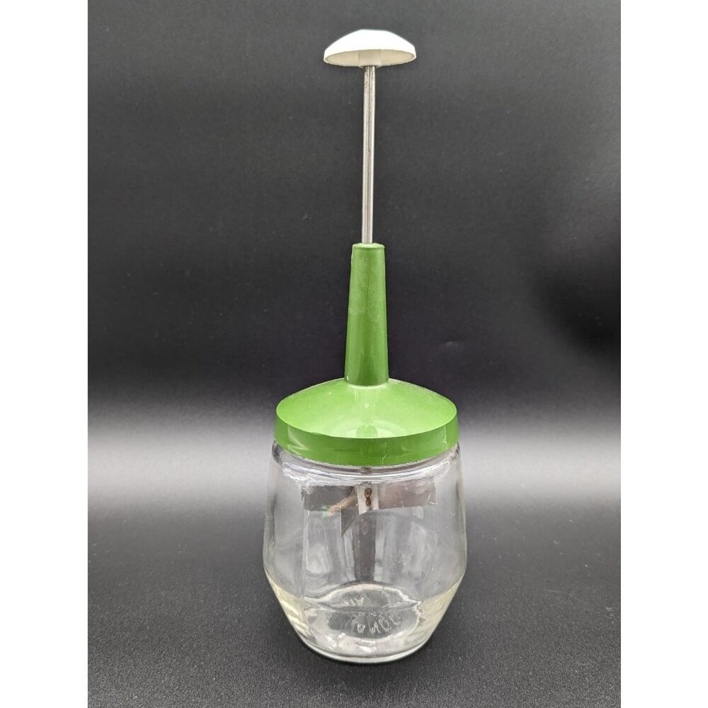 1970's Androck Glass Avocado Green Summer Vegetable and Herb Dicer Kitchen Tool